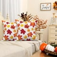 thumbnail image 2 of DaShan Maple Leaf Fall Pillow Cover 20x20 Set of 2,Autumn Decorative Pillow Cases Couch Cushion for Bedroom Home Decor, 2 of 6