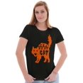 thumbnail image 4 of Vintage Halloween Scaredy Cat Cute Womens Fitted Plus Size Graphic Tee Brisco Brands 2X, 4 of 5