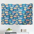 thumbnail image 1 of Geometric Tapestry, Modern Repeating Pattern of Abstract Ornamental Rhombuses Feathers, Fabric Wall Hanging Decor for Bedroom Living Room Dorm, 2 Sizes, Sea Green Orange White, by Ambesonne, 1 of 1