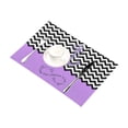 thumbnail image 3 of MKHERT Purple Colorblock Chevron Zigzag with Anchor and Infinity Quotes Placemats Table Mats for Dining Room Kitchen Table Decoration 12x18 inch,Set of 6, 3 of 4