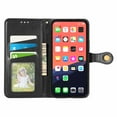 thumbnail image 2 of Wallet Case for iPhone 14 Magnetic Clasp Folio Kickstand Premium Leather Case with Hand Strap, [RFID Blocking] Credit Card Slots Shockproof TPU Inner Cover For iPhone 14, Black, 2 of 9
