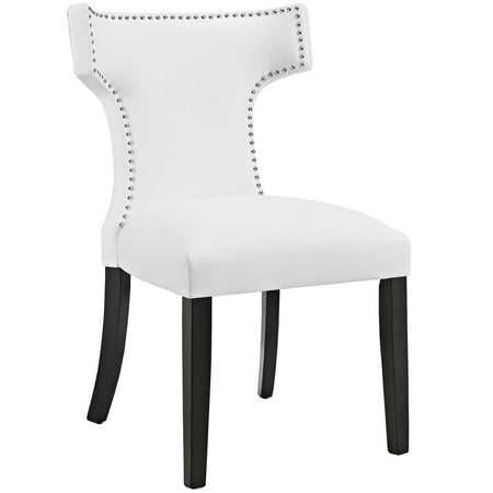- Modern Contemporary Urban Design Kitchen Room Dining Chair, White, Faux Leather