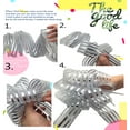 thumbnail image 4 of FQTANJU Pull Bow, Large, Organza, 6 Inches, 5 Pieces, Silver, 4 of 6