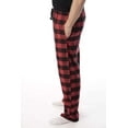 thumbnail image 2 of #followme Men's Flannel Pajamas - Plaid Pajama Pants for Men - Lounge & Sleep PJ Bottoms (Black / Red - Buffalo Plaid, Large), 2 of 3