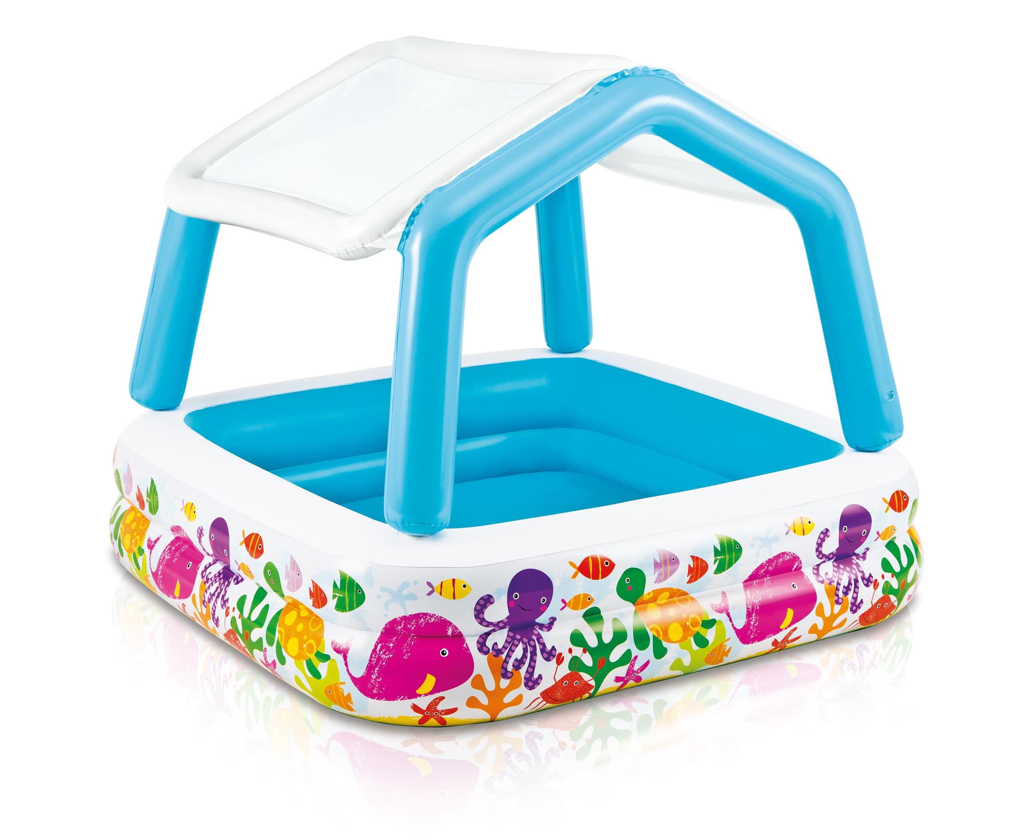 baby paddling pool with sunshade