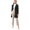 thumbnail image 4 of Abrigo Largo De Invierno De Negocios Minimalista Sin Cuello De Longitud Media Para Mujer Negro XL, 4 of 7