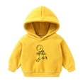 thumbnail image 4 of Vedolay Fashion Hoodies for Girls Long Sleeve Pullover Oversized Sweatshirts with Pocket,Yellow 5-6 Years, 4 of 5