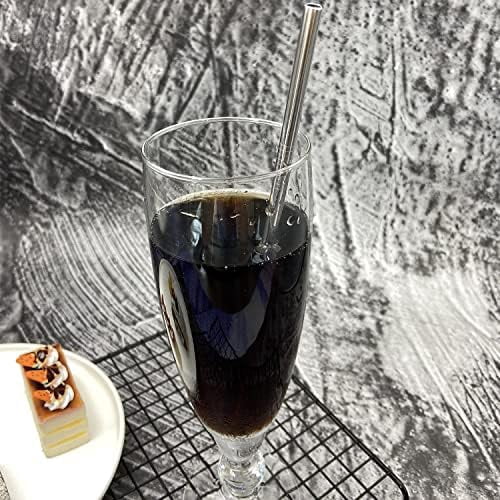 200-Pack Reusable Stainless Steel Straws, 10.5" Long Straight Metal Straws in Bulk for 30 oz & 20 oz Tumblers Yeti Water Bottles - Dishwasher Safe, Silver (200pcs)