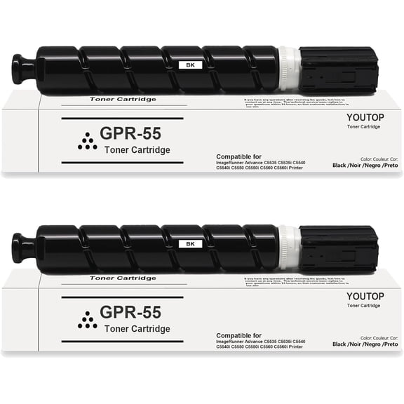 High Yield GPR-55 GPR55 Black Toner Cartridges 0481C003 Compatible for Canon ImageRunner Advance C5535 C5535i C5540 C5540i C5550 C5550i C5560 C5560i Printers Toner