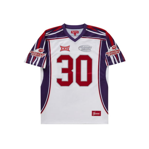 Supreme Men's Sudden Death Football Jersey White, from