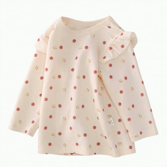 NIEWTR Little Girls Boys Casual Long Sleeve T Shirts Crewneck Tunic Tops Kids Button Striped Tee Blouses Casual Pullover Fall Winter Sweatshirts Long sleeved T-shirt for 1-2 Years