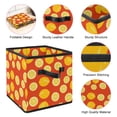 thumbnail image 4 of RATGDN Collapsible Fabric Cube Storage Bin with Double Handles for Living Room Bedroom Office Black - Lemon Juice Fruit, 4 of 7