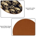 thumbnail image 5 of Skull 6PCS Round Coasters, Microfiber Leather Drink Coasters, 11x11 cm/4.3x4.3 in, Set of 6 Mats for Drinks, Coasters for Cups and Mugs, 5 of 6