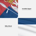 thumbnail image 5 of Pack of 2 Decorative Throw Pillow Covers Wave Serbian Flag Square Cushion Case Pillow Cases Set 22"x22", 5 of 7
