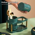 thumbnail image 3 of Chopstick Holder with Drainage Holes 2 Grids Large Caliber Orderly Kitchen Chopstick Case Shelf Dining Room Utensil, 3 of 6