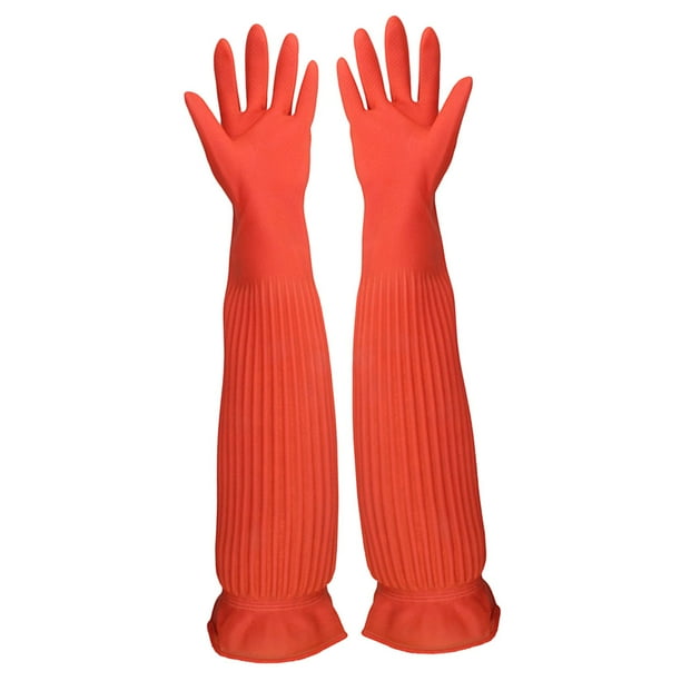 Thick best sale latex gloves