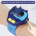 thumbnail image 4 of Hweilai Watch Remote Control Car Toy, 2023 Mini Cartoon RC Car Analog Watch, 2.4G Long Distance Infrared Remote Control Sensing Model Car Toys, Racing Car Watch, Interactive Game Toys for Kids-Blue, 4 of 5