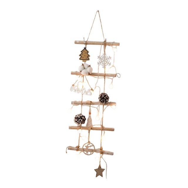 Decoración de rama de árbol de Navidad, adornos colgantes LED minimalistas para pared, carteles colgantes para fiesta, adornos de Navidad para dormitorio, hogar, boda Estilo C mayimx Colgante colgante