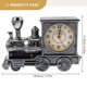 thumbnail image 4 of Reloj despertador con forma de locomotora antigua, modelo de plástico, reloj despertador, decoración creativa de escritorio (gris), 4 of 7