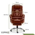 thumbnail image 4 of Silla Ejecutiva Sillón Oficina 2 Puntos Masajes Y Reposapies marron Lumax Miles ZGS-959-2M, 4 of 8
