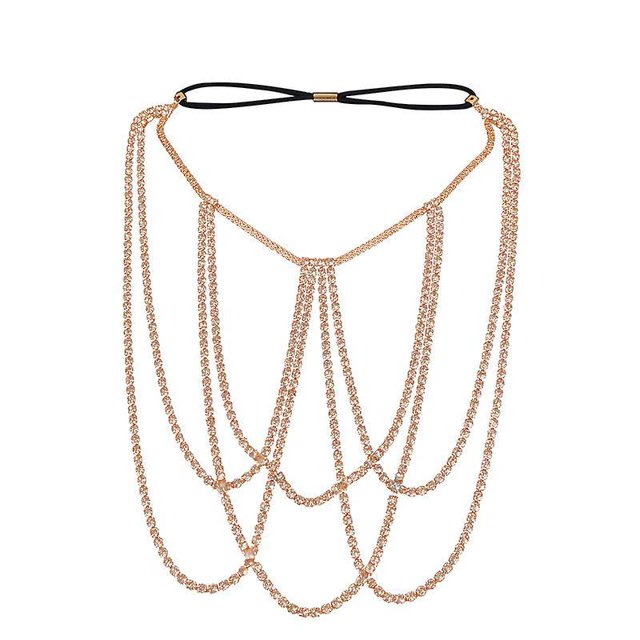 Cadena de pierna personalizada Sailing de oro con diamantes de imitación