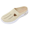 thumbnail image 3 of Breathable Slip On Backless Sneakers for Elderly Women, Summer Mesh Mules Women Closed Toe Clogs Comfortable Non-Slip Orthopedic Walking Flats, Lightweight Open Back Tennis Shoes, 3 of 7