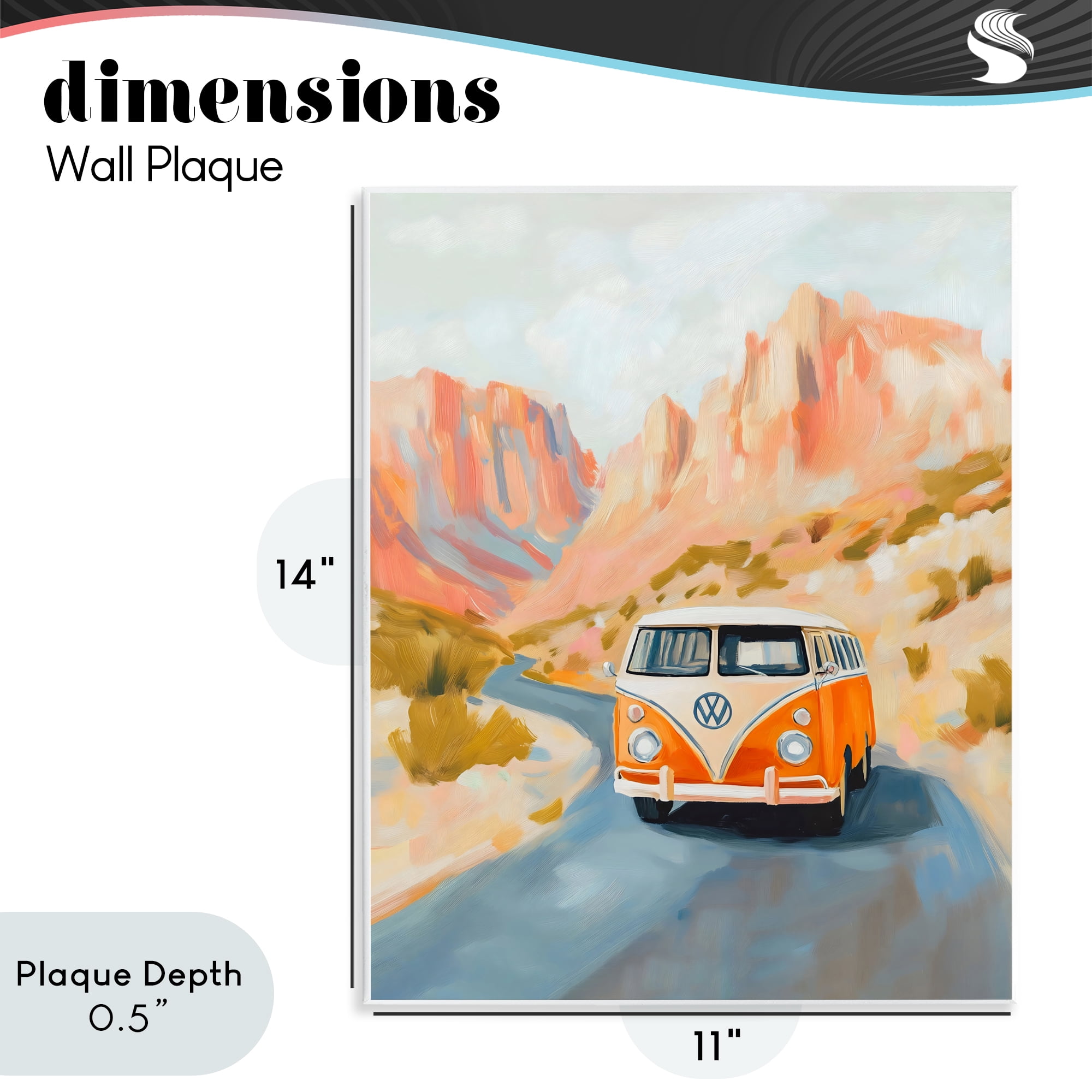 Stupell Industries Van Life Desert Canyon Wall Plaque Art, design by The Prints Vibe