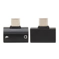 thumbnail image 2 of Adaptador de sonido para teléfono negro Tipo C a auriculares y cargador de 3,5 mm Función dual 2 en 1 Adaptador de conector de puerto de carga tipo C PD60W Carga rápida, 2 of 8