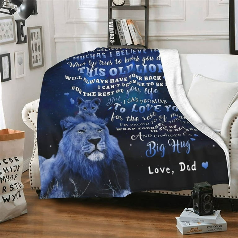 to My Daughter Blanket from Dad Lion Blanket to My Daughter Birthday for My Daughter Super Soft Cozy Flannel Throw Blanket for Bed Sofa 50 x60 Walmart