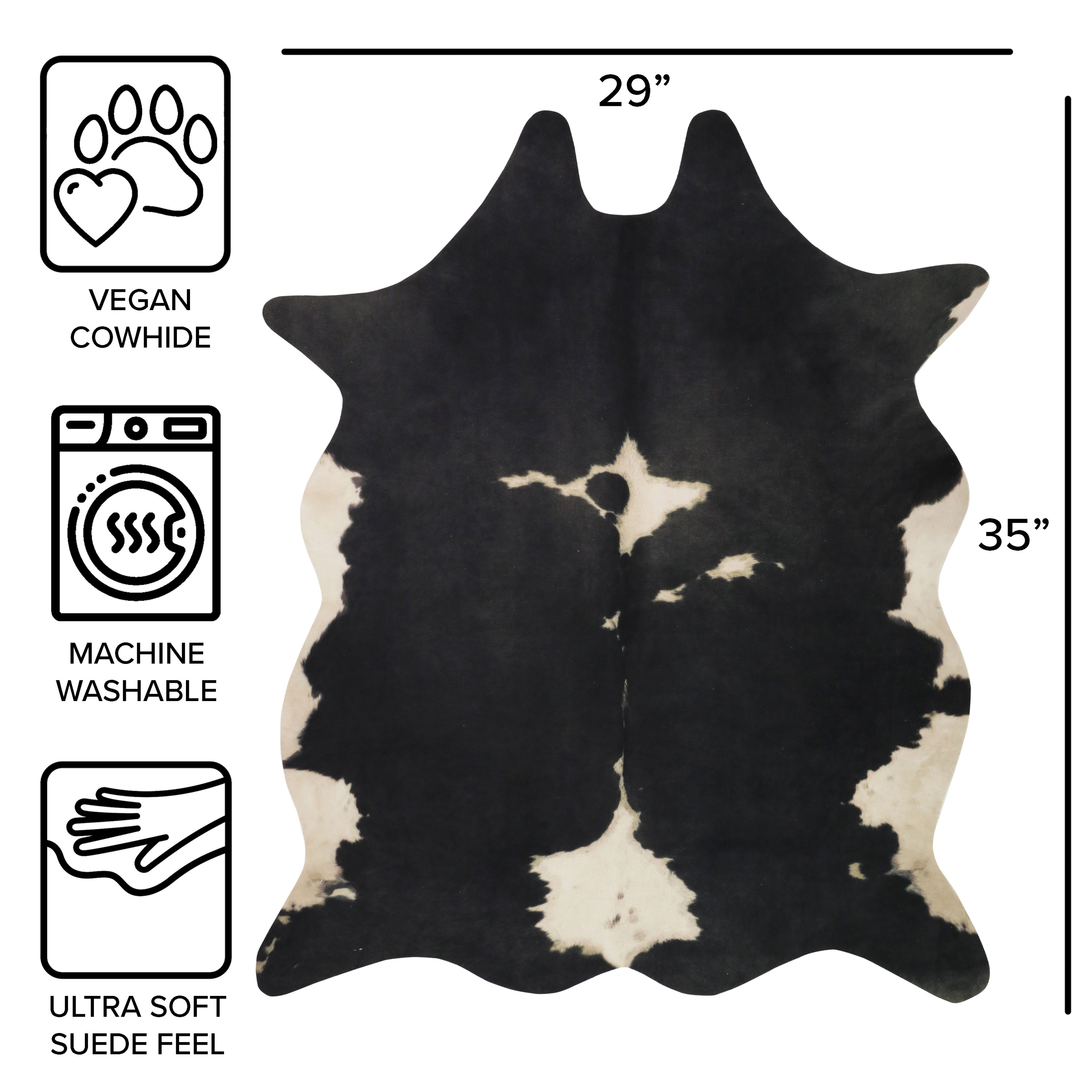 Caleb Faux Cowhide Accent Rugs