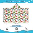thumbnail image 2 of White Christmas Gnome Pattern Hooded Bath Towel，50"x30" for Ages 3 To 12 Kids, Quick Dry Lightweight Soft Microfiber Hood Beach Towel Cover Up for Kids, 2 of 7