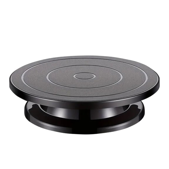 FORICOM Rotating Cake Stand, 11 Inch Rotating Cake Turntable for Decorating, Display & Baking, Smooth Revolving Spinner Stand (Black)
