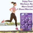 thumbnail image 7 of Air Jungles 3in1 Shoes Deodorizer Ball 12 Count, Lavender Scent, Odor Remover Balls for Sneakers Boot Shoe, Essential Oil Provides Natural Freshness, 7 of 7