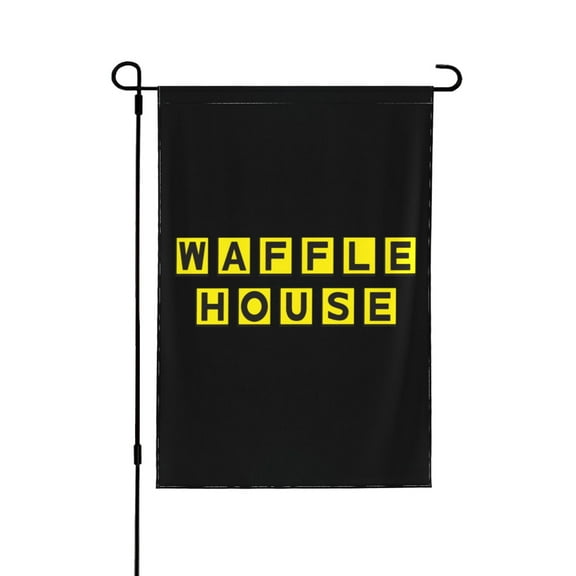 Waffle House Garden Flag 12.5x18 Inch Double Sided Decorations Outdoor Yard Flags For Outside Lawn Porch Garden Decor