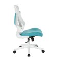 thumbnail image 3 of Office Star Products White Screen Back Manager's Chair in White Turquoise Fabric, 3 of 10