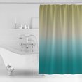 thumbnail image 2 of Yellow Cyan Shower Curtain, 72" x 72", Turquoise Gradient Waterproof Bathroom Curtain Washable Shower Curtain Set with 12 Hooks, 2 of 6