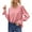 Pink, variant on Gyexs Long Sleeve Dressy Shirts for Women Business Casual V Neck Tunic Tops Loose Fit Chiffon Workwear Blouses Dark Green, Size S