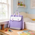 thumbnail image 4 of Student Handheld Tutorial Bag Large Capacity Makeup Bag Children Crossbody Book Bag Art Homework Storage Bag, 4 of 6