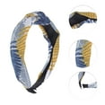 thumbnail image 3 of Unique Bargains 1 Pc Grace Star Pattern Wide Cross Knot Headbands for Women Navy Blue, 3 of 6