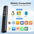 thumbnail image 4 of Presentation Clicker for PowerPoint Presentations, USB-A USB-C RF 2.4GHz Wireless Presenter Remote with Laser Pointer for Pets, Mac/Windows/Slide Advancer/Classroom/Office/PPT/Computer Clickers, 4 of 8