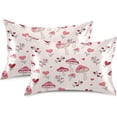 thumbnail image 2 of GZHJMY Mushroom Print Satin Pillowcase for Hair and Skin, Soft and Cozy Cooling Smooth Pillow Cover with Envelop Closure, Queen Size 20x30in Home Decor, 2 of 7