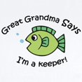 thumbnail image 2 of CafePress - Great Grandma Says I'm A Keeper! Infant Bodysuit - Baby Light Bodysuit, Size Newborn - 24 Months, 2 of 4