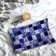 Royal Blue Boho Home Decor Lumbar Pillow Cases 12x20 Inch Moroccan Tile