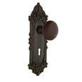 thumbnail image 2 of Nostalgic Warehouse Vicbrn_Prv_234_Kh Brown Porcelain Solid Brass Privacy Door Knob Set -, 2 of 6