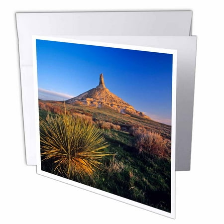 3dRose Chimney Rock, Bayard, Nebraska - US28 CHA0075 - Chuck Haney, Greeting Cards, 6 x 6 inches, set of 6