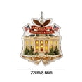 thumbnail image 3 of America 250 Ornament, Wreath-Adorned White House & Eagle Printed Acrylic Ornament Patriotic Decor for Holiday Collectible, Patriots and Home Decoration, 3 of 6