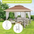 thumbnail image 6 of Mescukay 12x12ft Instant Pop Up Gazebos, Waterproof Canopy Tent with Mosquito Netting, Outdoor Canopy Shelter with Wheeled & Carry Bag, for Patio, Garden, Backyard, Party, Camping, 6 of 7