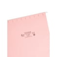 thumbnail image 3 of Smead Hanging File Folder with Tab, 1/5-Cut Adjustable Tab, Letter Size, Pink, 25 per Box (64066), 3 of 5