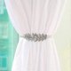 thumbnail image 3 of Silver Leaf Curtain Tiebacks, 2 Pack Adjustable Decorative Clips for Drapes, 3 of 5