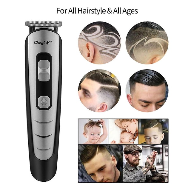 Cortadora de pelo inalámbrica recargable Ckeyin, cortadora de pelo eléctrica para hombres, Máquina para cortar cabello de gran potencia para adultos y ni?os LingWen 8390606491978